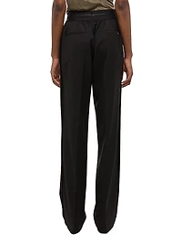 Virgin Wool Mid-Rise Straight-Leg Pants