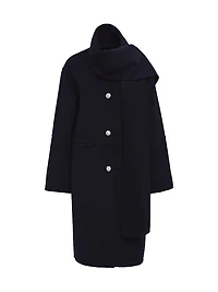 Claude Wool-Blend Scarf Coat