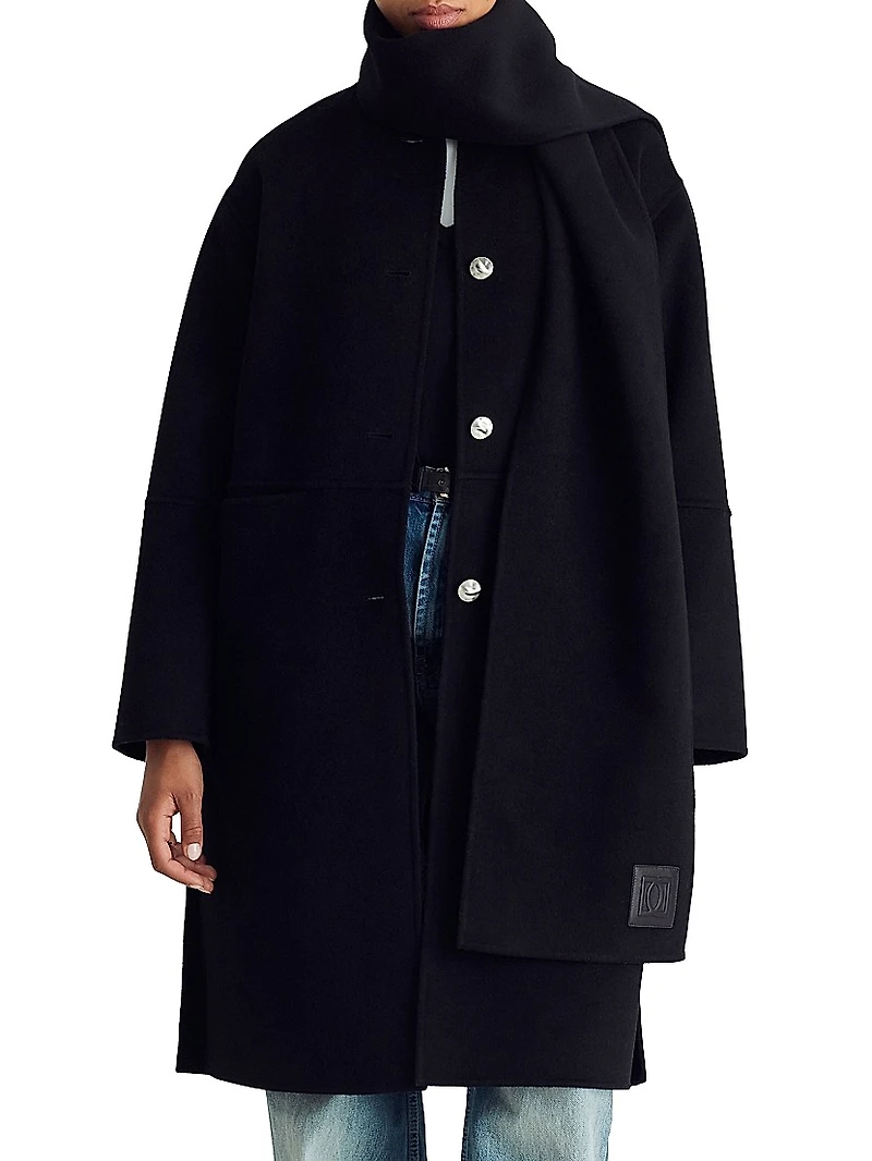 Claude Wool-Blend Scarf Coat