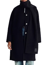 Claude Wool-Blend Scarf Coat