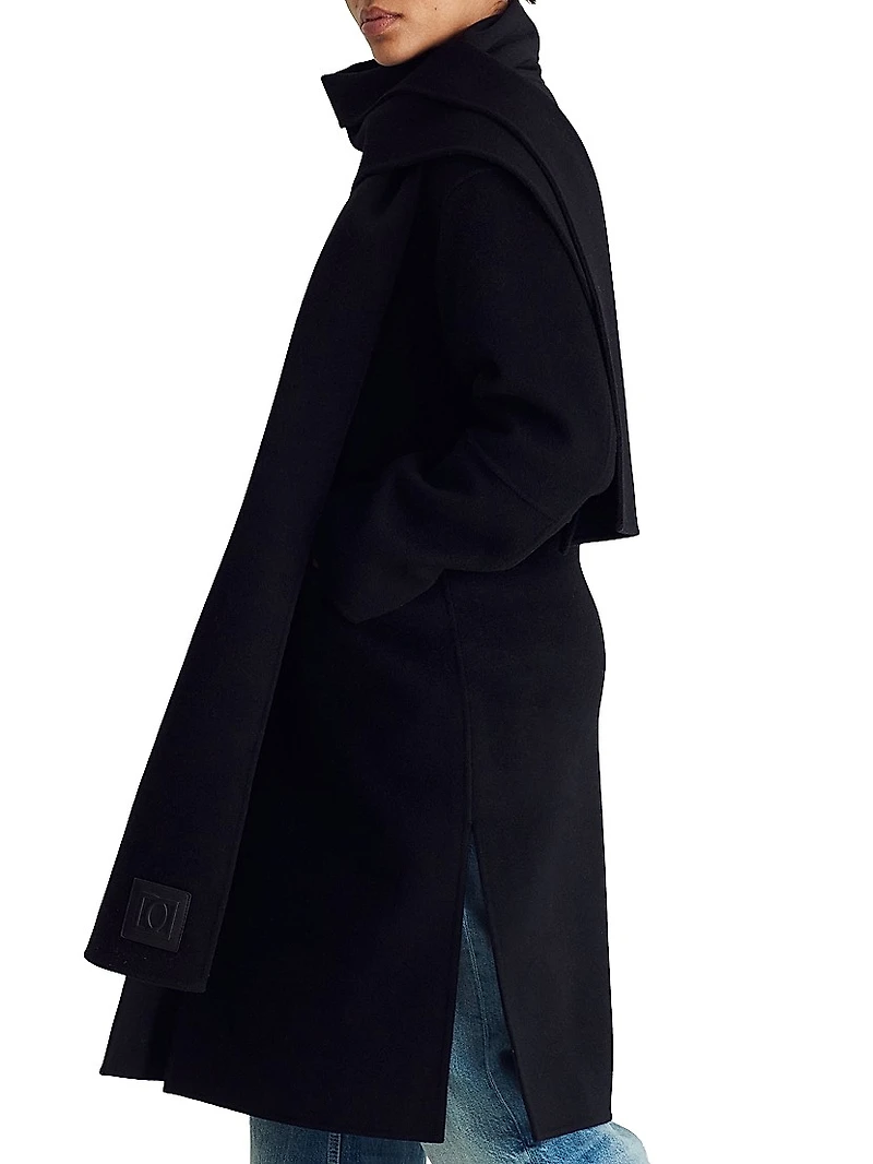 Claude Wool-Blend Scarf Coat