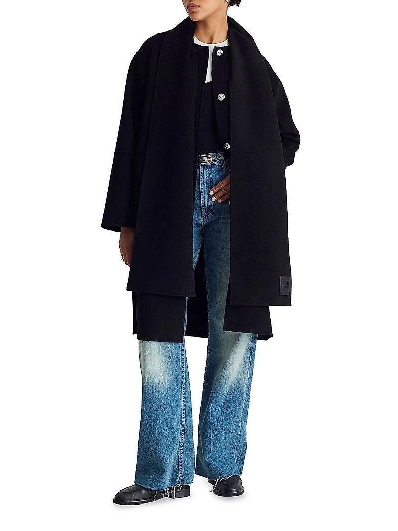 Claude Wool-Blend Scarf Coat