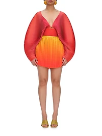 Kata Ombré Pleated Corset Skort