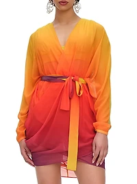 Meli Ombré Chiffon Wrap Cover-Up