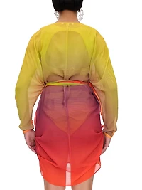 Meli Ombré Chiffon Wrap Cover-Up