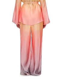 Bata Ombré Chiffon High-Rise Wide-Leg Pants