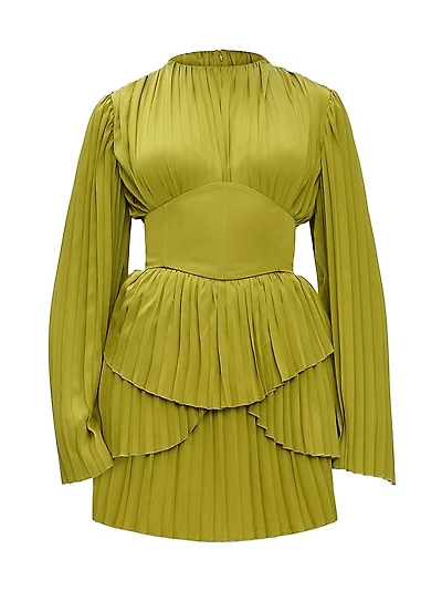 Lenti Pleated Minidress