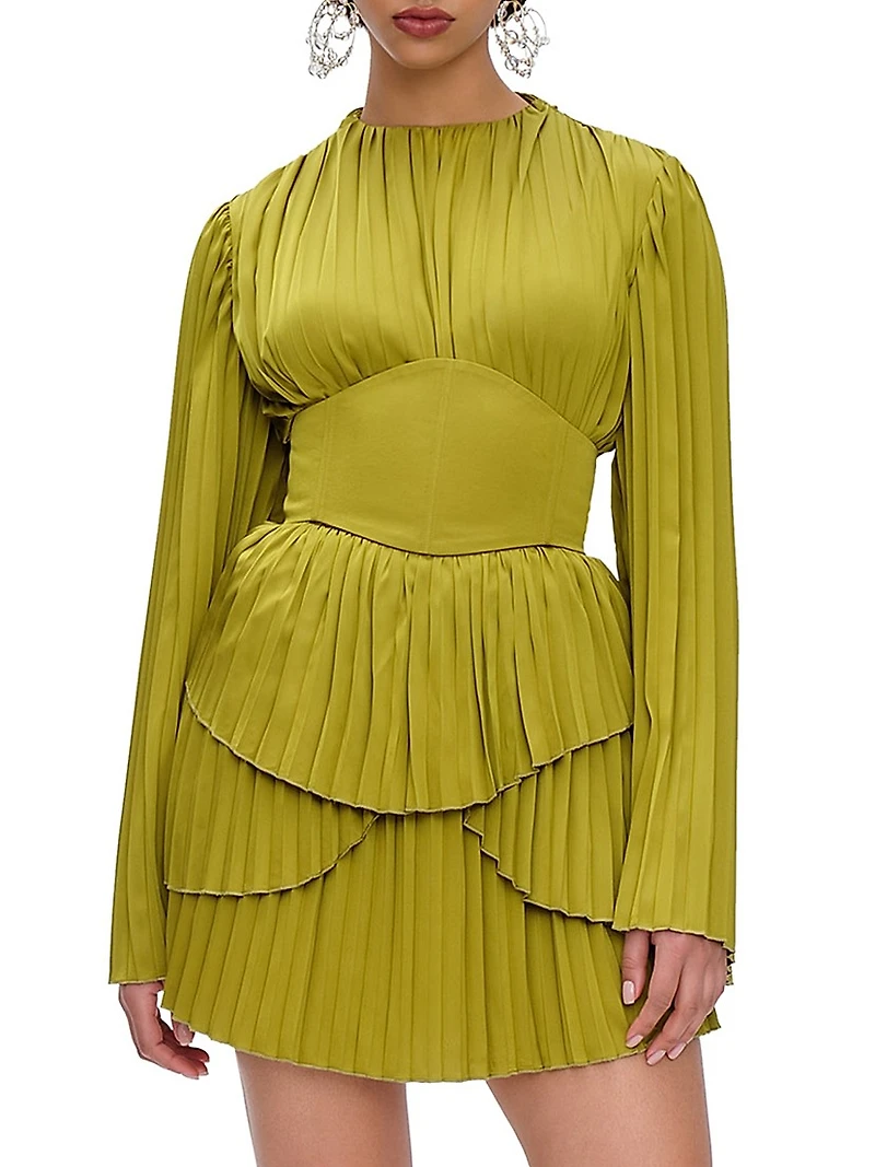 Lenti Pleated Minidress