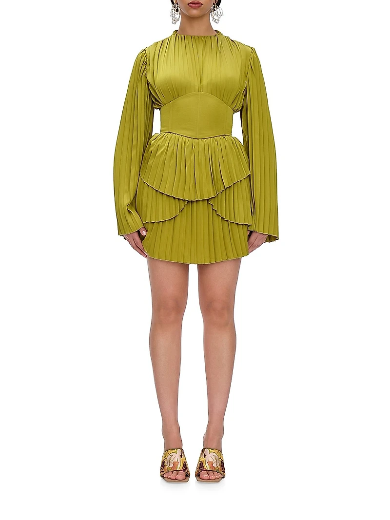 Lenti Pleated Minidress