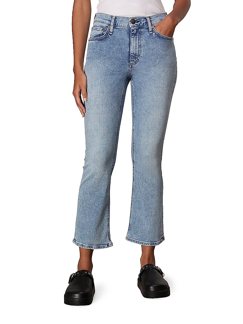 Epic Peyton Mid-Rise Cropped Boot-Cut Jeans