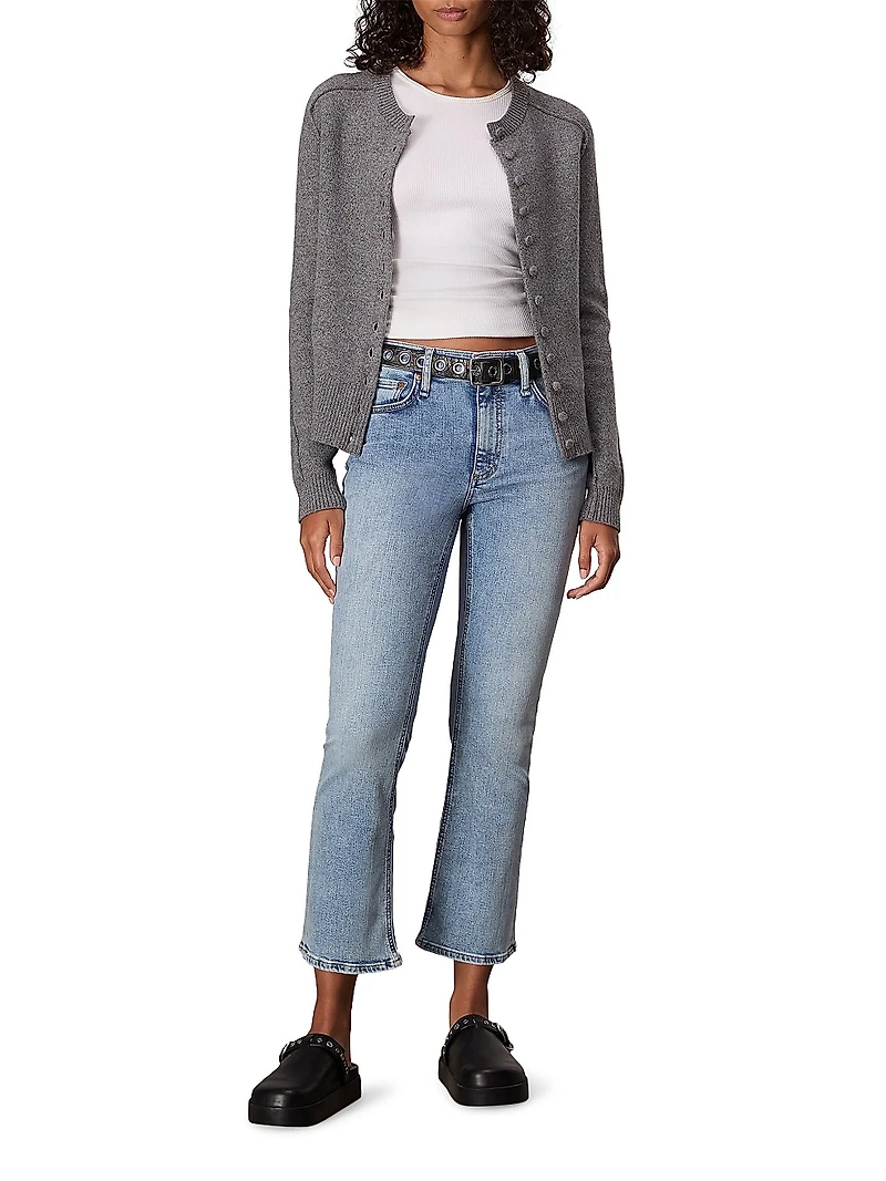 Epic Peyton Mid-Rise Cropped Boot-Cut Jeans