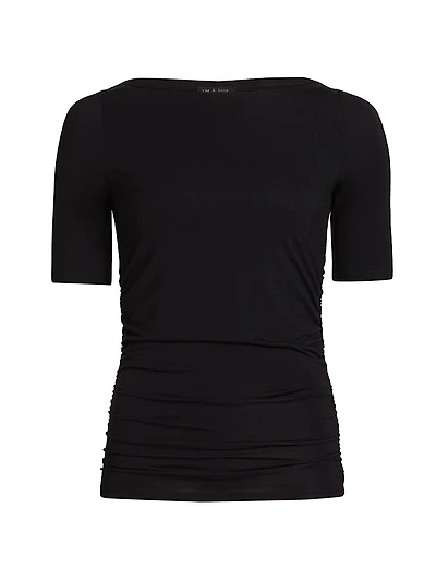 Luca Shirred Jersey Top
