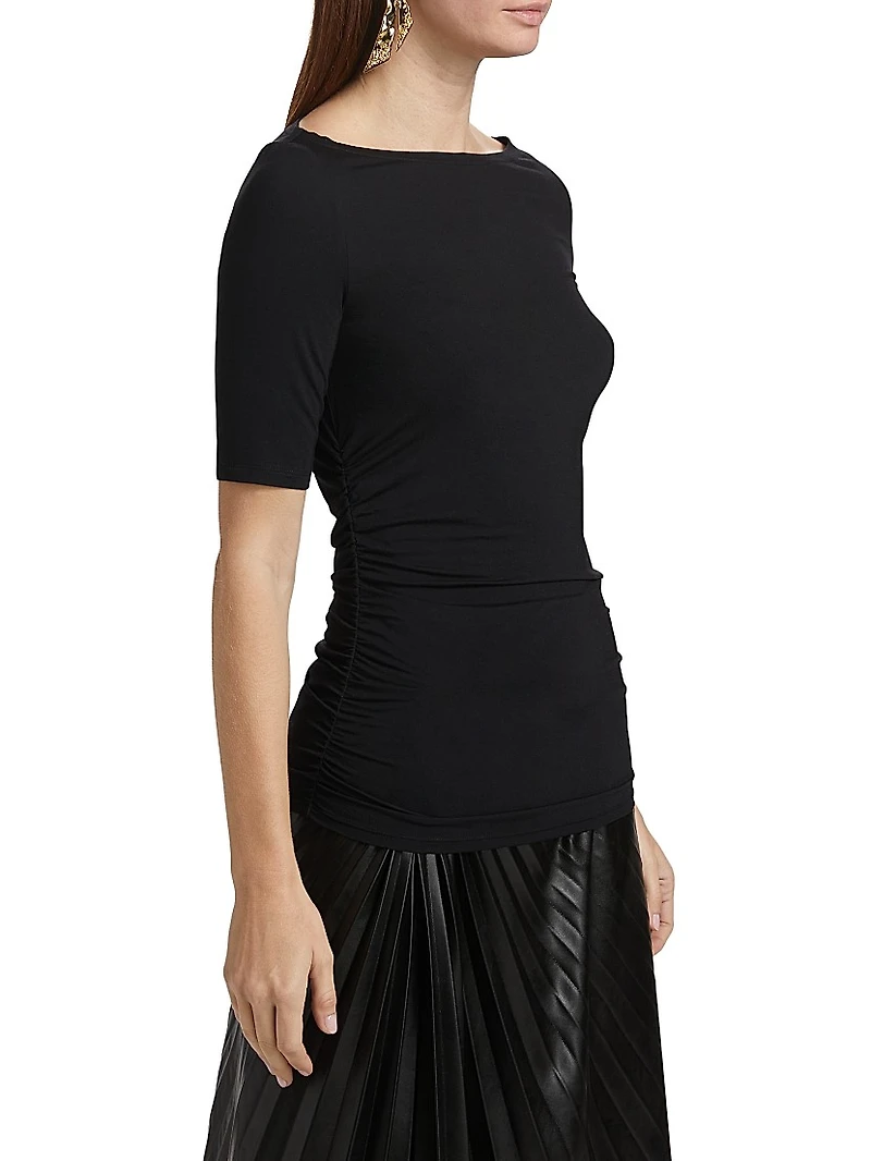 Luca Shirred Jersey Top