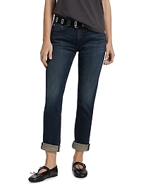 Dre Low-Rise Stretch Slim Boyfriend Jeans