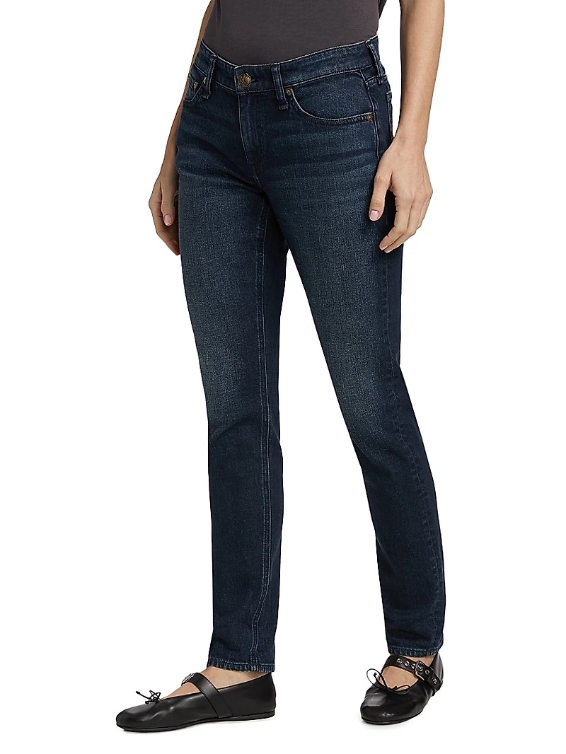 Dre Low-Rise Stretch Slim Boyfriend Jeans