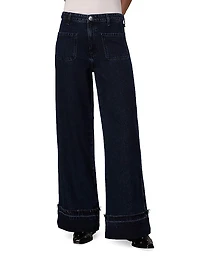 Marina Denim Mid-Rise Wide-Leg Jeans