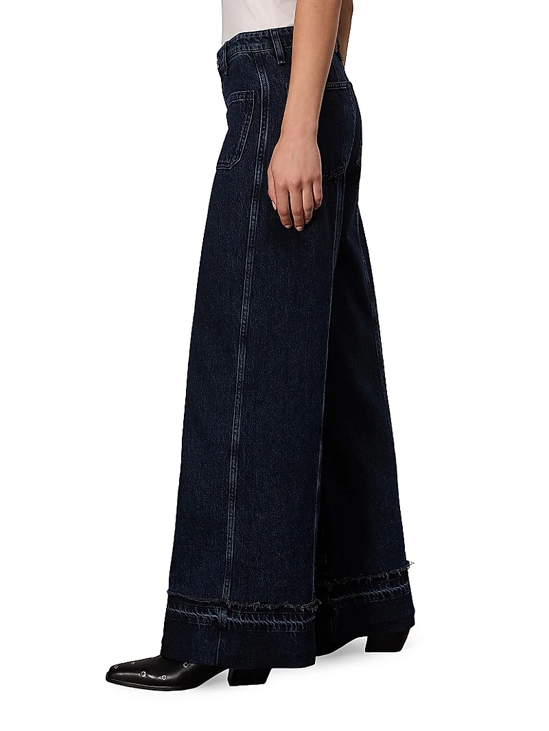 Marina Denim Mid-Rise Wide-Leg Jeans