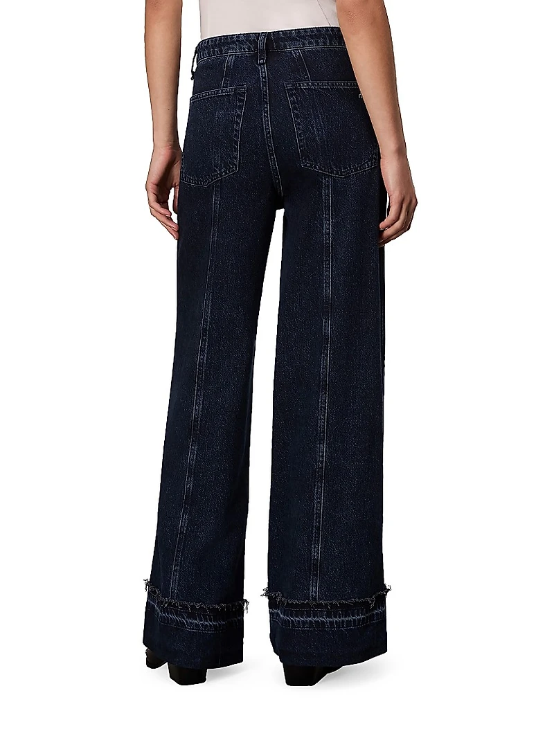 Marina Denim Mid-Rise Wide-Leg Jeans