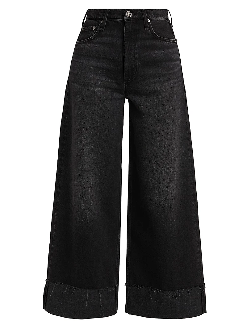 Sofie High-Rise Wide-Leg Cuffed Jeans