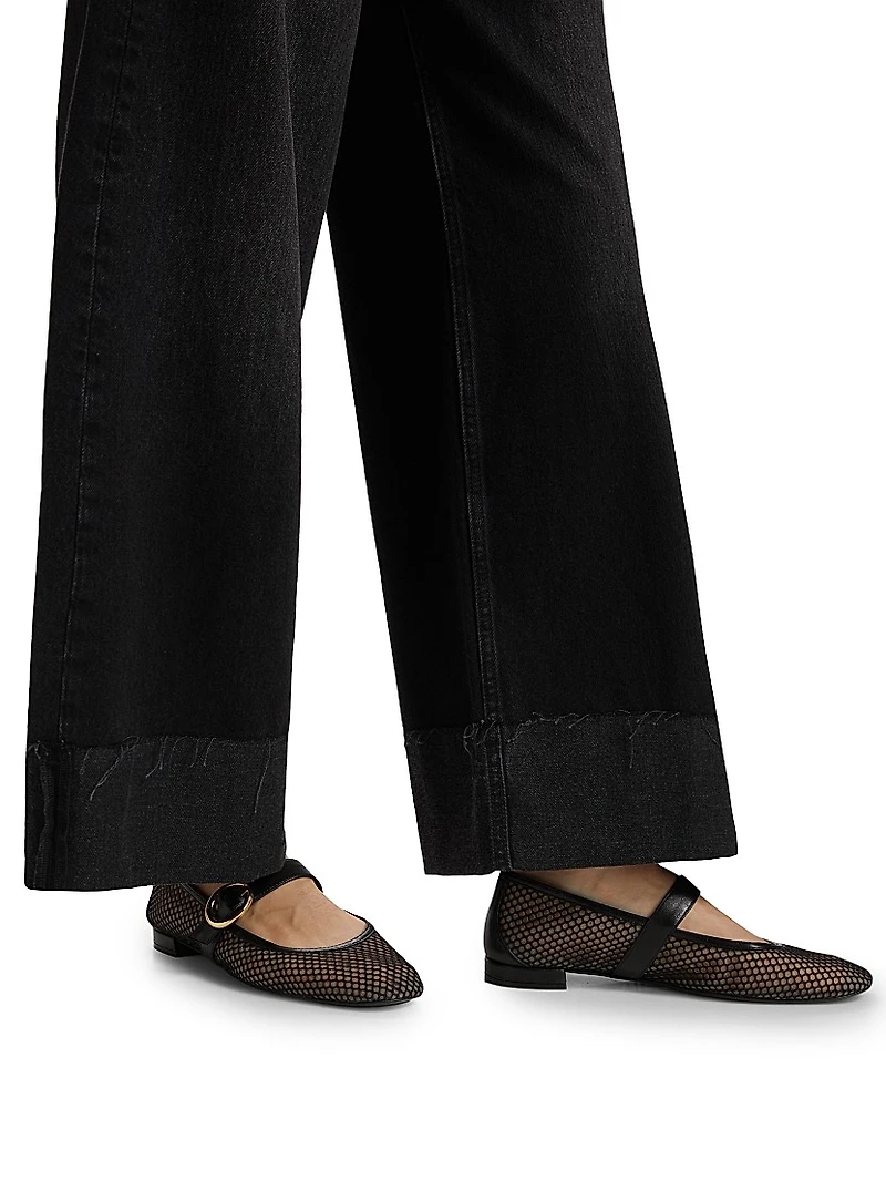 Sofie High-Rise Wide-Leg Cuffed Jeans