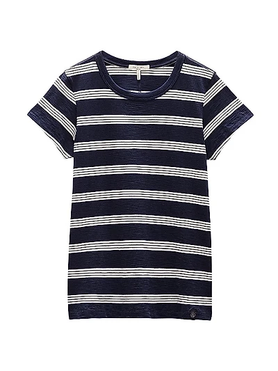 The Slub Stripe Cotton T-Shirt