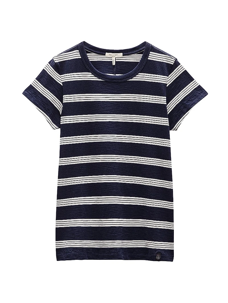 The Slub Stripe Cotton T-Shirt