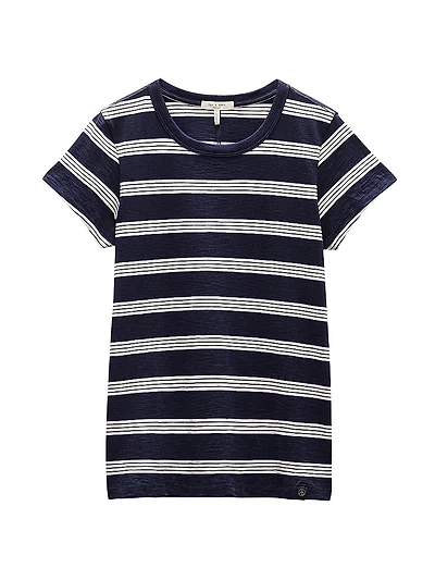 The Slub Stripe Cotton T-Shirt
