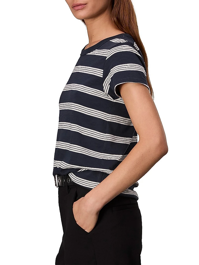 The Slub Stripe Cotton T-Shirt
