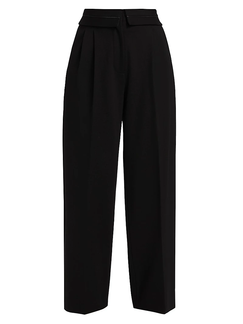 Tasha Ponte High-Rise Straight-Leg Pants