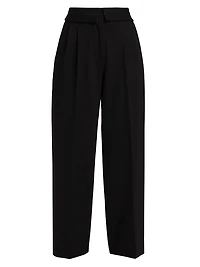 Tasha Ponte High-Rise Straight-Leg Pants