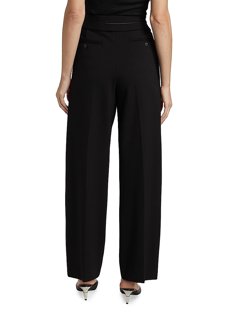 Tasha Ponte High-Rise Straight-Leg Pants