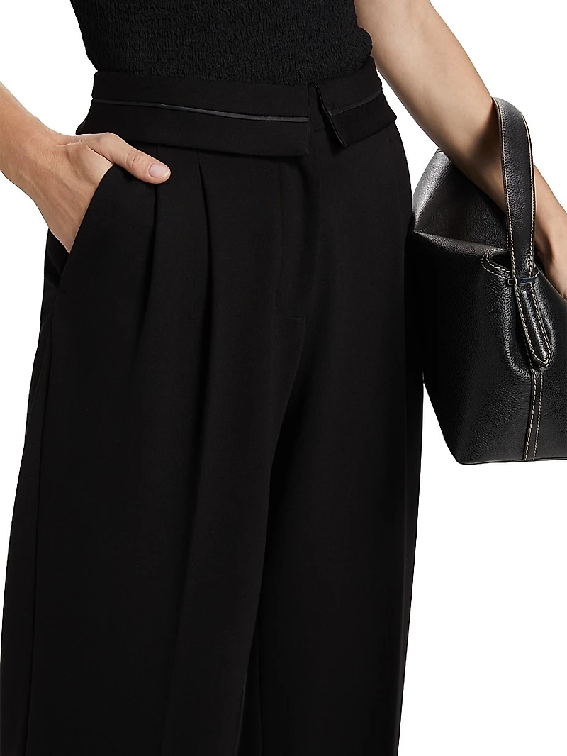 Tasha Ponte High-Rise Straight-Leg Pants