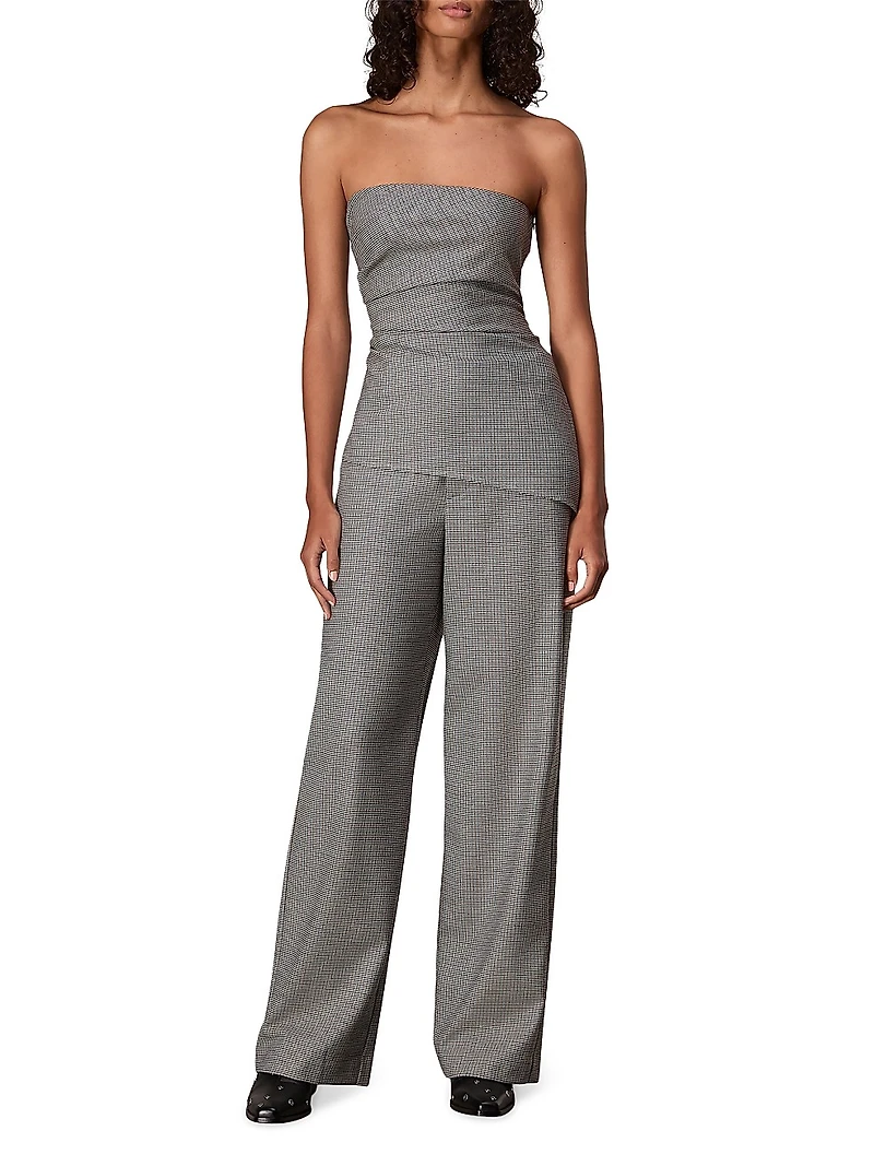 Andi Plaid Full-Length Trousers