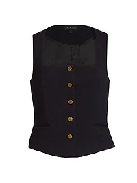 Mariana Textured Button-Front Vest