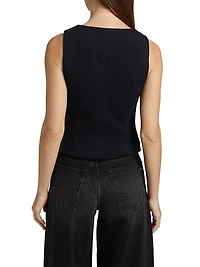 Mariana Textured Button-Front Vest