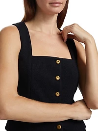 Mariana Textured Button-Front Vest