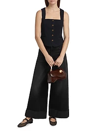 Mariana Textured Button-Front Vest