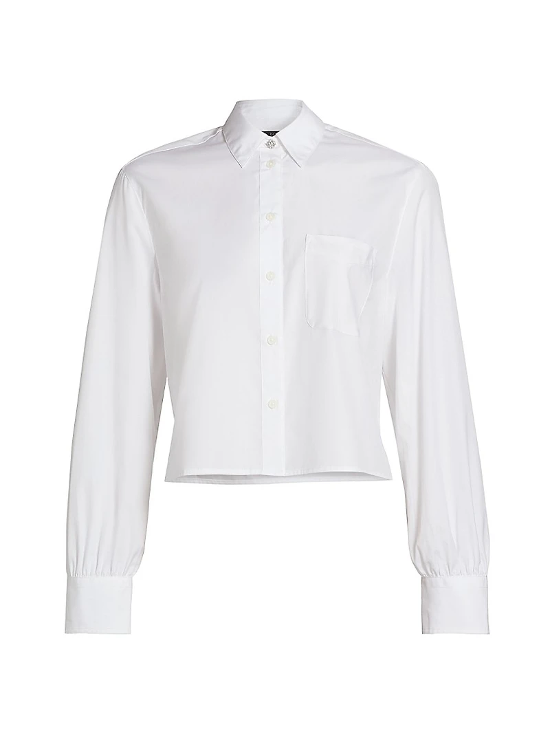 Maxine Jewel Cotton Cropped Shirt