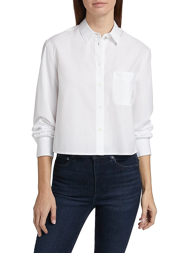 Maxine Jewel Cotton Cropped Shirt