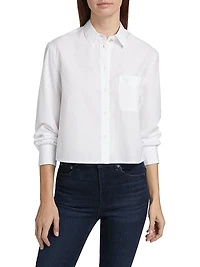 Maxine Jewel Cotton Cropped Shirt