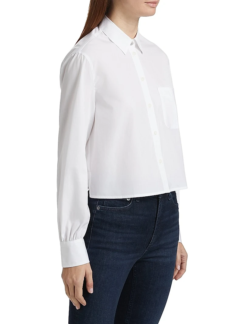 Maxine Jewel Cotton Cropped Shirt