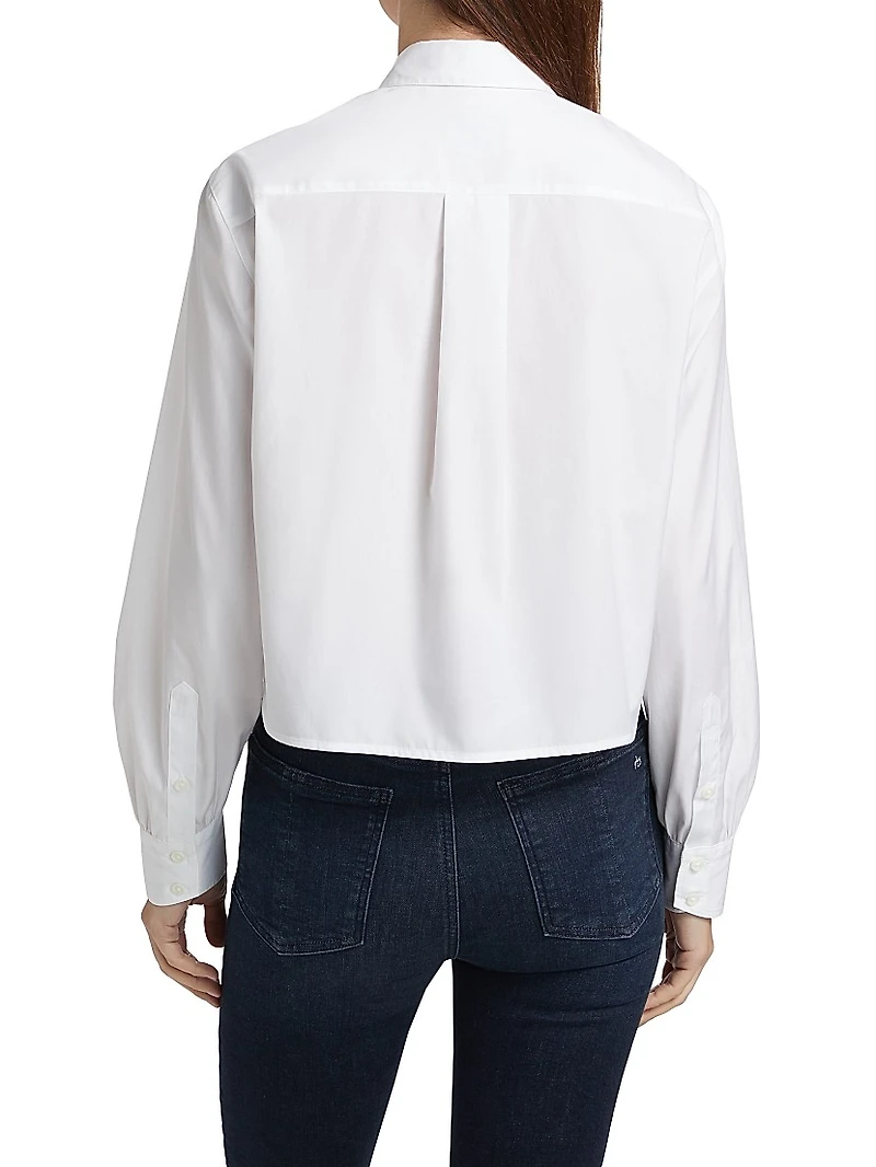 Maxine Jewel Cotton Cropped Shirt