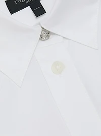 Maxine Jewel Cotton Cropped Shirt
