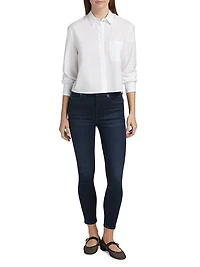 Maxine Jewel Cotton Cropped Shirt