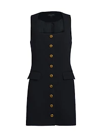 Mariana Textured Button-Front Minidress