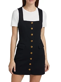 Mariana Textured Button-Front Minidress