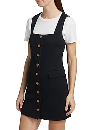 Mariana Textured Button-Front Minidress