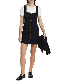 Mariana Textured Button-Front Minidress