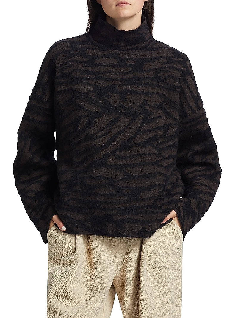 Asher Brushed-Knit Turtleneck Sweater
