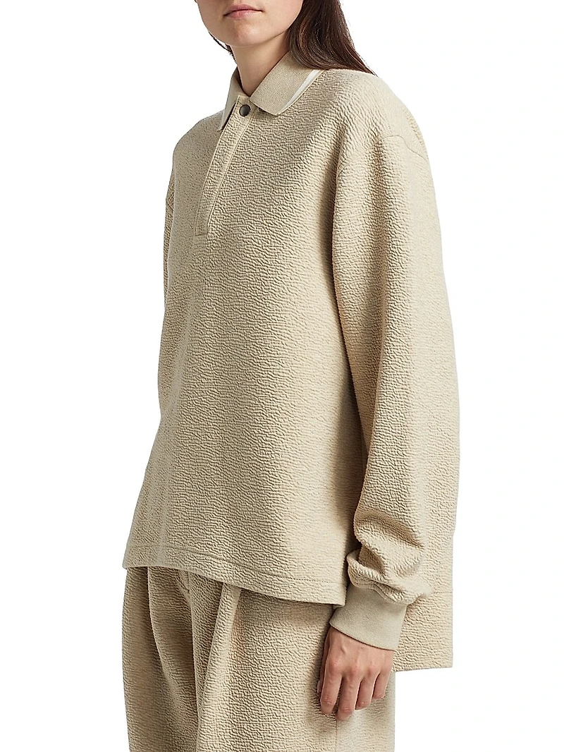 Genevieve Cloqué-Knit Sweater